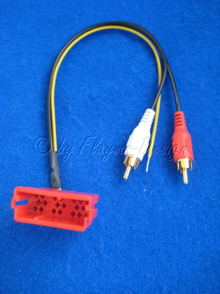 Line-Out Adapterkabel Chinch auf Mini-Iso 2-Kanal-Ausführung AIV630111